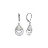 Sterling Silver Rainbow Moonstone Half Moon Earrings