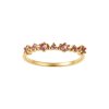 Sterling Silver Pink Sapphire Ring Over 18K Yellow Gold Plated