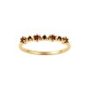 Sterling Silver Garnet Ring Over 18K Yellow Gold Plated