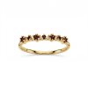 Sterling Silver Garnet Ring Over 18K Yellow Gold Plated
