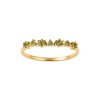 Sterling Silver Peridot Ring Over 18K Yellow Gold Plated