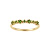 Sterling Silver Chrome Diopside Ring Over 18K Yellow Gold Plated