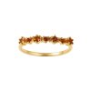 Sterling Silver Madeira Citrine Ring Over 18K Yellow Gold Plated