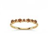 Sterling Silver Madeira Citrine Ring Over 18K Yellow Gold Plated
