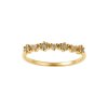 Sterling Silver Diamond Ring Over 18K Yellow Gold Plated