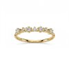 Sterling Silver Diamond Ring Over 18K Yellow Gold Plated