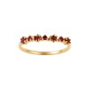 Sterling Silver Ruby Ring Over 18K Yellow Gold Plated