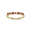 Sterling Silver Ruby Ring Over 18K Yellow Gold Plated