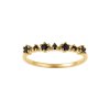 Sterling Silver Blue Sapphire Ring Over 18K Yellow Gold Plated