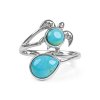 Sterling Silver Turquoise Turtle Ocean Ring