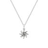 Sterling Silver flower Pendant With Chain 18 Inches