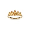 Sterling Silver Citrine Ring Over 18K Yellow Gold Plated