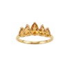 Sterling Silver Citrine Ring Over 18K Yellow Gold Plated
