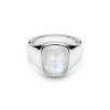 Sterling Silver Rainbow Moonstone Signet Ring