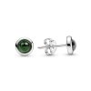 Sterling Silver Green Tourmaline Stud Earrings