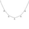 Rainbow Moonstone Sterling Silver Paperclip Necklace
