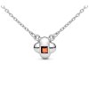 Sterling Silver Red Garnet Necklace 18 Inches