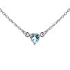 Sterling Silver Sky Blue Topaz Necklace 16+2 Inches