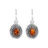 Sterling Silver Amber Earrings