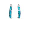 Sterling Silver Turquoise Hoop Earrings