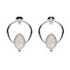 Sterling Silver Rainbow Moonstone Earrings