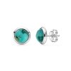 Sterling Silver Turquoise Earrings 6 mm