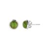 Sterling Silver Green Turquoise Earrings 6 mm