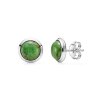 Sterling Silver Green Turquoise Earrings 6 mm