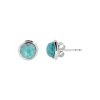Sterling Silver Larimarr Earrings 6 mm