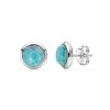 Sterling Silver Larimarr Earrings 6 mm