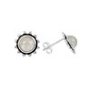 Sterling Silver Rainbow Moonstone Earrings