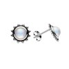 Sterling Silver Rainbow Moonstone Earrings
