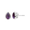 Sterling Silver Purple Turquoise  Earrings