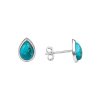 Sterling Silver Turquoise Elephant  Earrings