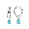 Sterling Silver Larimar Huggie Earrings