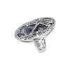 Sterling Silver Abalone Dragonfly Ring