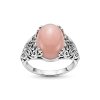 Sterling Silver Pink Peruvian Opal Ring