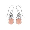 Sterling Silver Pink Peruvian Opal Earrings