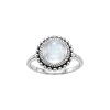 Rainbow Moonstone Sterling Silver Ring