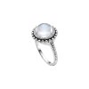 Rainbow Moonstone Sterling Silver Ring