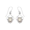 Sterling Silver Rainbow Moonstone Earrings