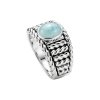 Sterling Silver Larimar Ring
