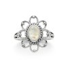 Sterling Silver Rainbow Moonstone Ring