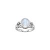 Rainbow Moonstone Sterling Silver Floral Ring