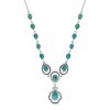 Sterling Silver Turquoise Necklace 18+2 Inches
