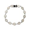 Sterling Silver Rainbow Moonstone Bracelect 7.25 Inches
