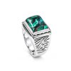 Sterling Silver Azurmalachite Men's Ring