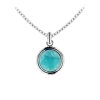 Sterling Silver Larimar Pendant With Chain 18 Inches