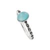 Sterling Silver Larimar Ring