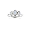 Sterling Silver Rainbow  Moonstone Ring